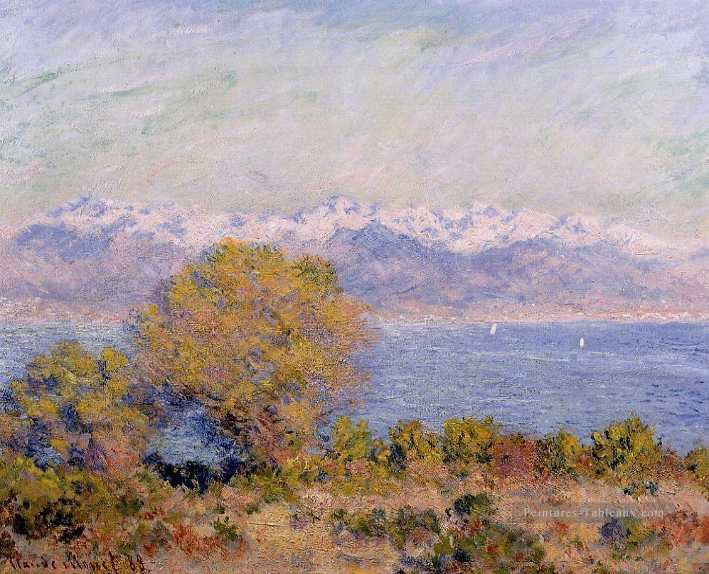 Les Alpes vues du Cap d’Antibes Claude Monet Peintures à l'huile